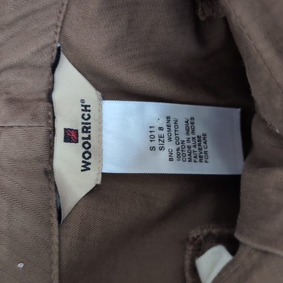 Woolrich Light Brown Cotton Hiking Camping Capri Pant Size 8 - Picture 5 of 6
